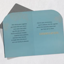 Celebrate This Life Together 40th Anniversary Card