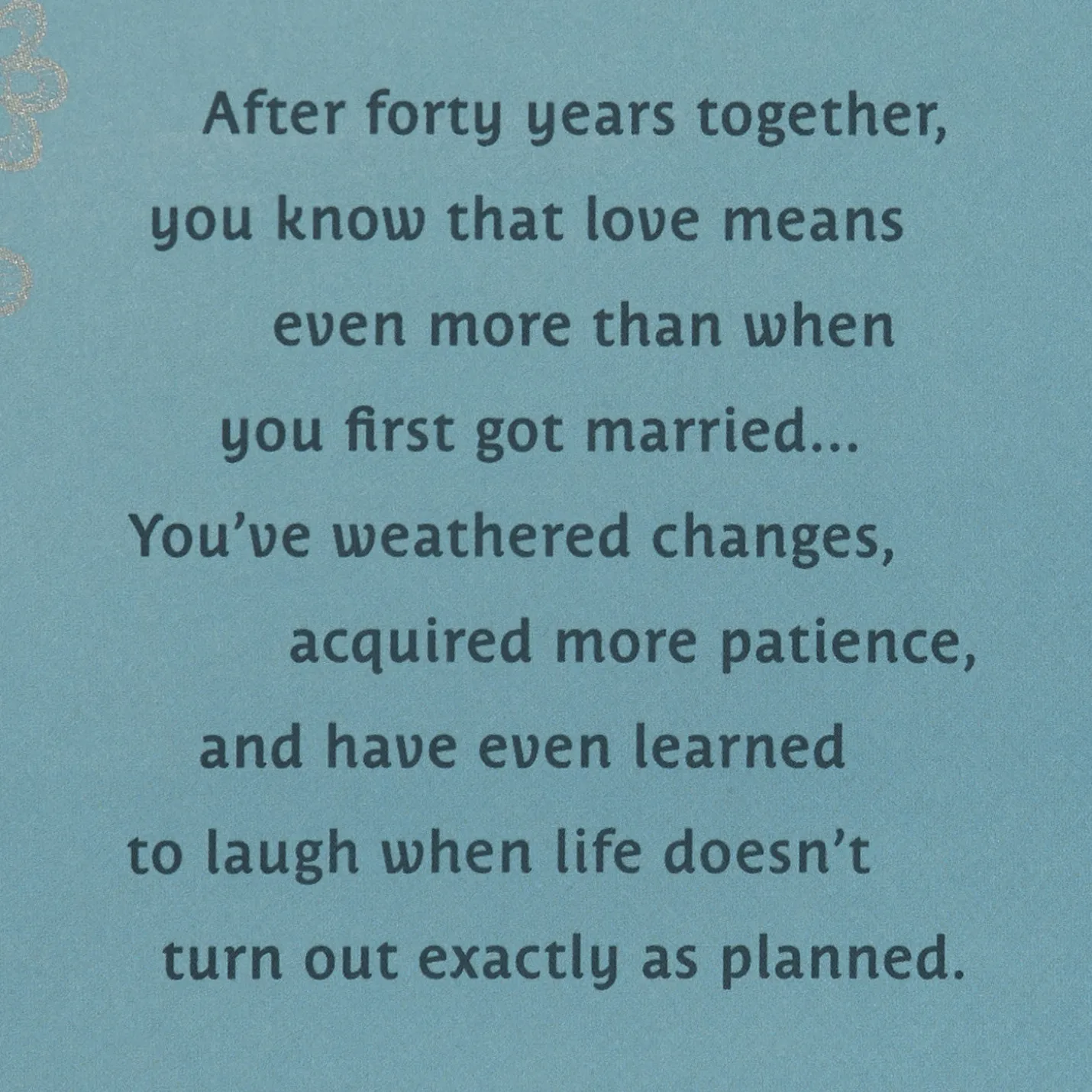 Celebrate This Life Together 40th Anniversary Card