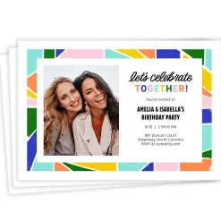 Celebrate Together Flat Birthday Invitation