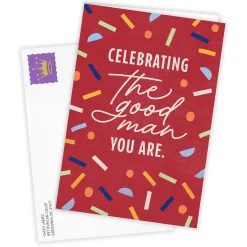 Celebrating a Good Man Custom Birthday Card