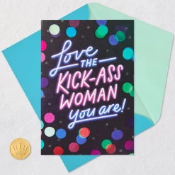 Celebrating a Kick-Ass Woman Birthday Card for Her