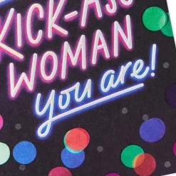 Celebrating a Kick-Ass Woman Birthday Card for Her