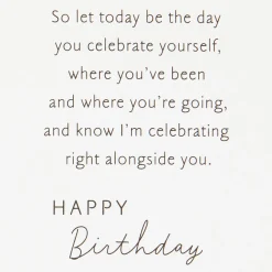 Celebrating Who You've Been and Who You're Becoming Birthday Card for Women