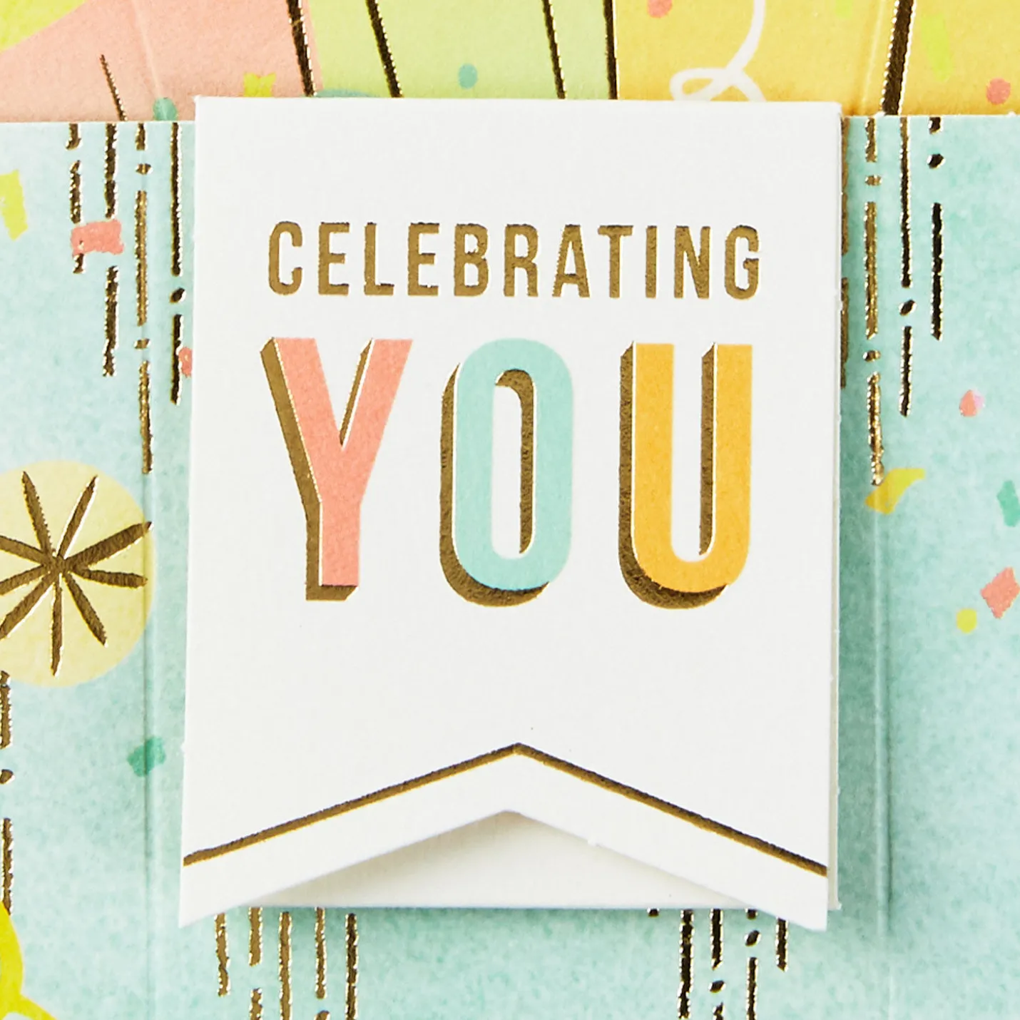 Celebrating You Cupcake, Stars and Balloons 3D Pop-Up Birthday Card