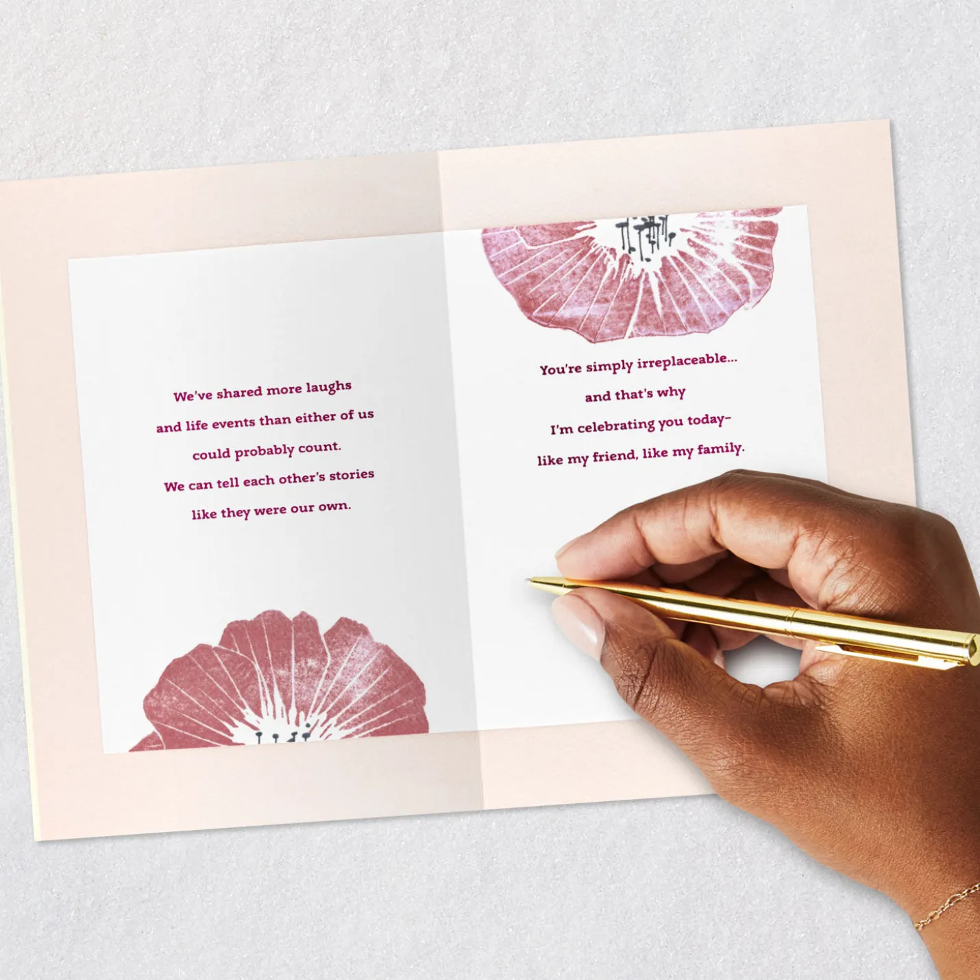 Celebrating You Like Family Birthday Card for Friend