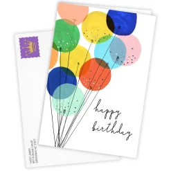Celebrating You Modern Balloons Custom Birthday Card