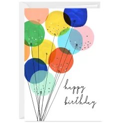Celebrating You Modern Balloons Custom Birthday Card