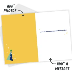 Celebrating You Party Hats Custom Birthday Card