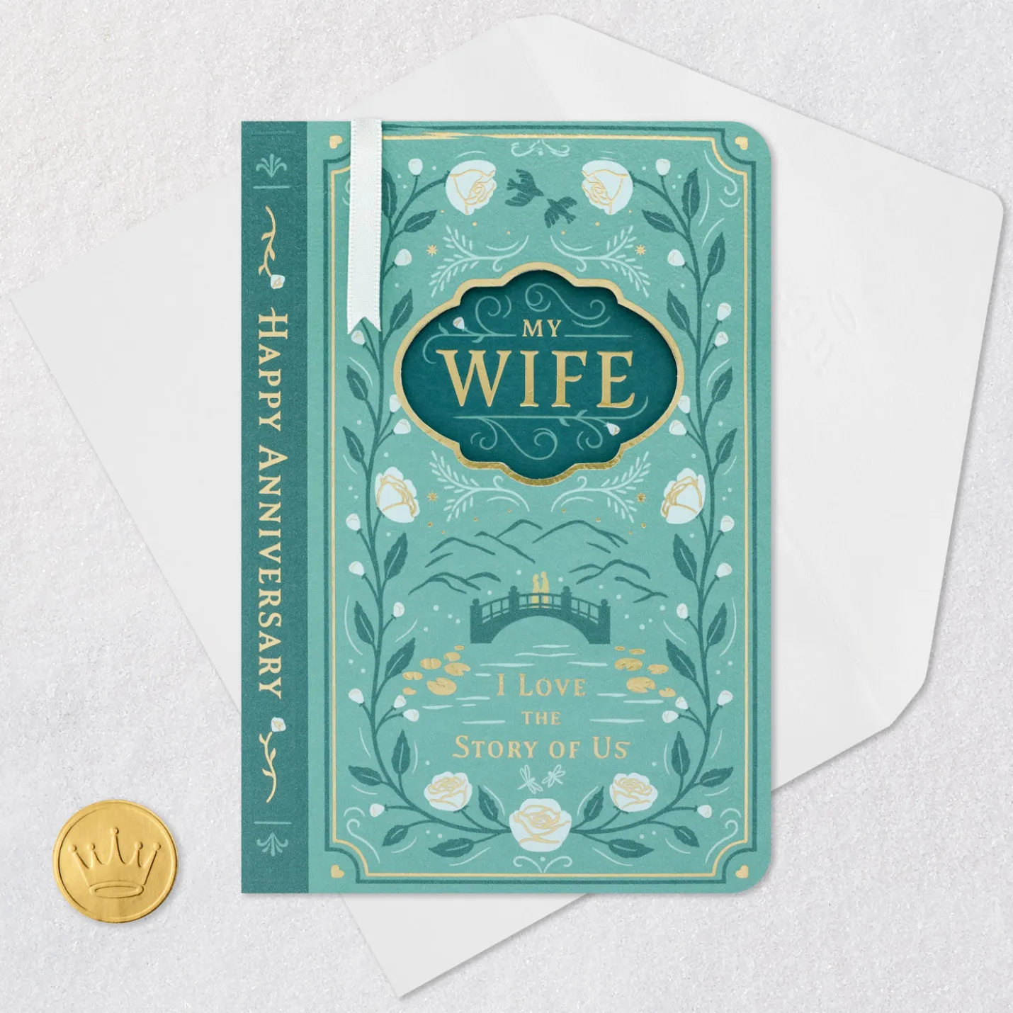 Celebrating Our Story Romantic Anniversary Card for Wife