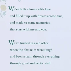Celebrating Our Story Romantic Anniversary Card for Wife
