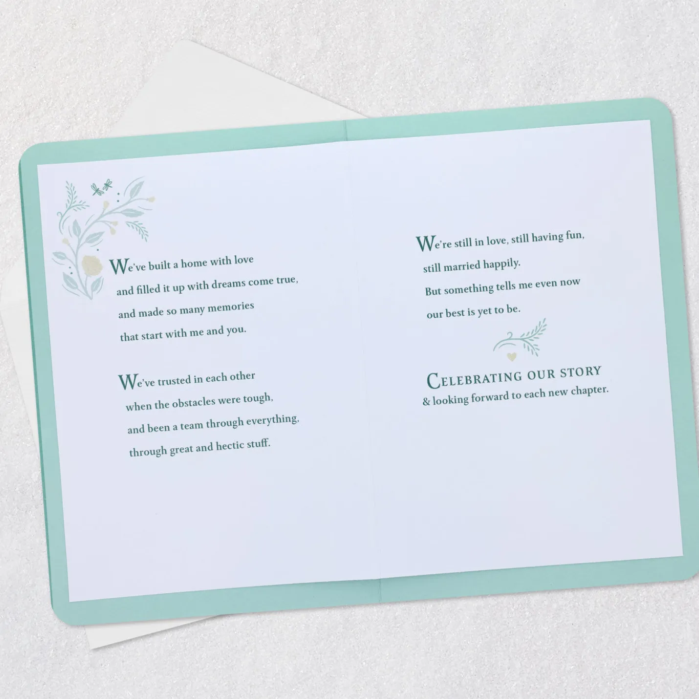 Celebrating Our Story Romantic Anniversary Card for Wife