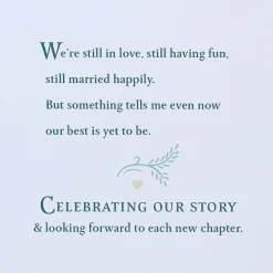 Celebrating Our Story Romantic Anniversary Card for Wife
