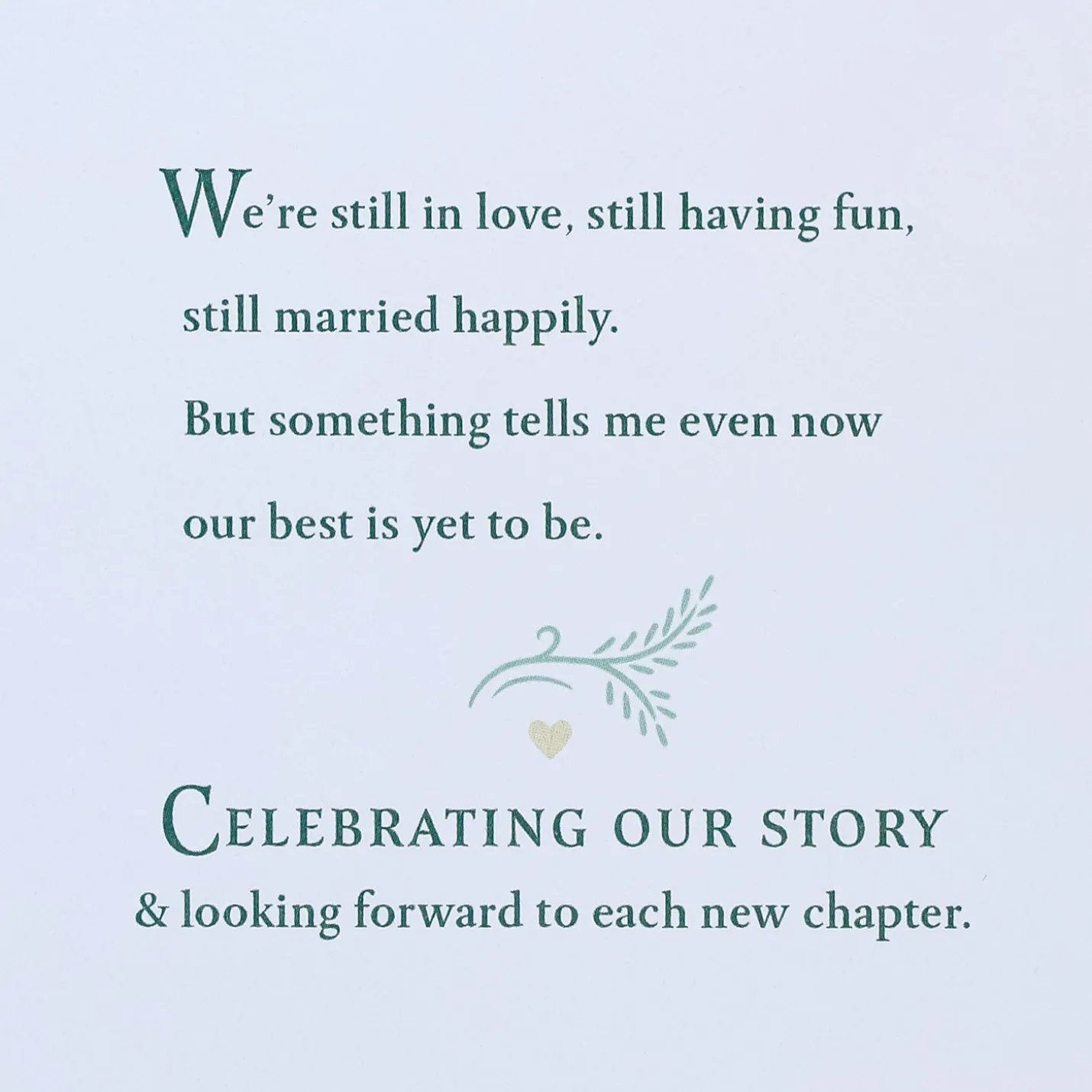 Celebrating Our Story Romantic Anniversary Card for Wife