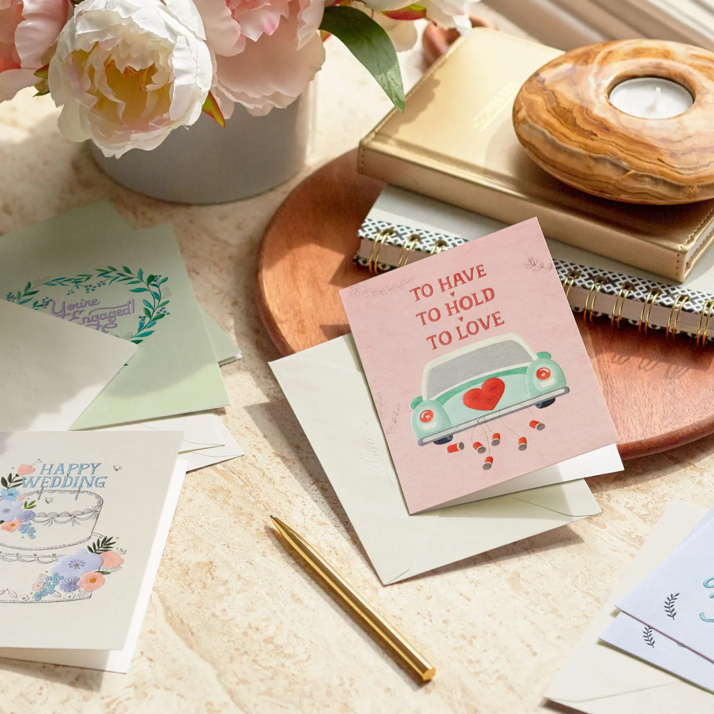 Celebrating the Happily-Ever-Aftering Assorted Engagement and Wedding Cards, Pack of 16