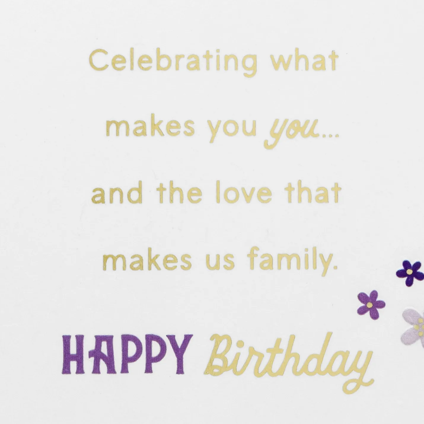 Celebrating the Love That Makes Us Family Birthday Card for Stepdaughter