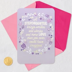 Celebrating the Love That Makes Us Family Birthday Card for Stepdaughter