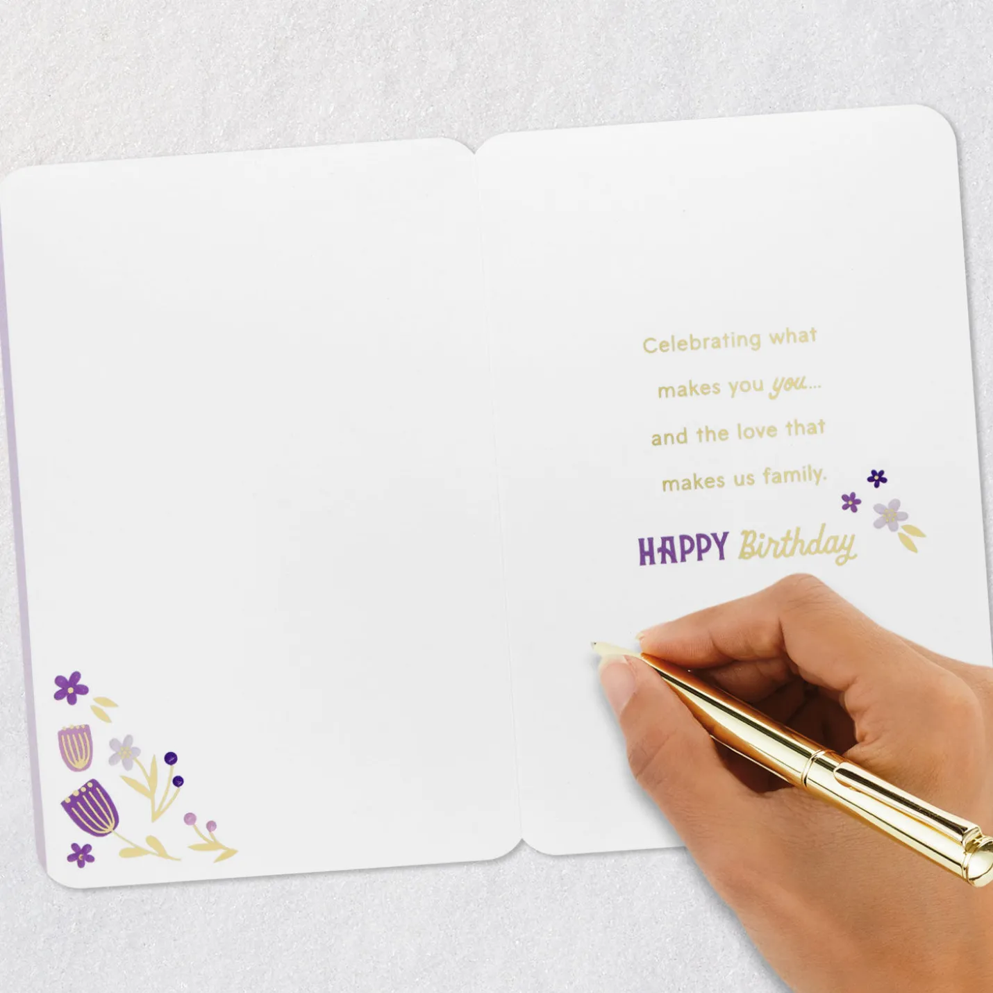 Celebrating the Love That Makes Us Family Birthday Card for Stepdaughter