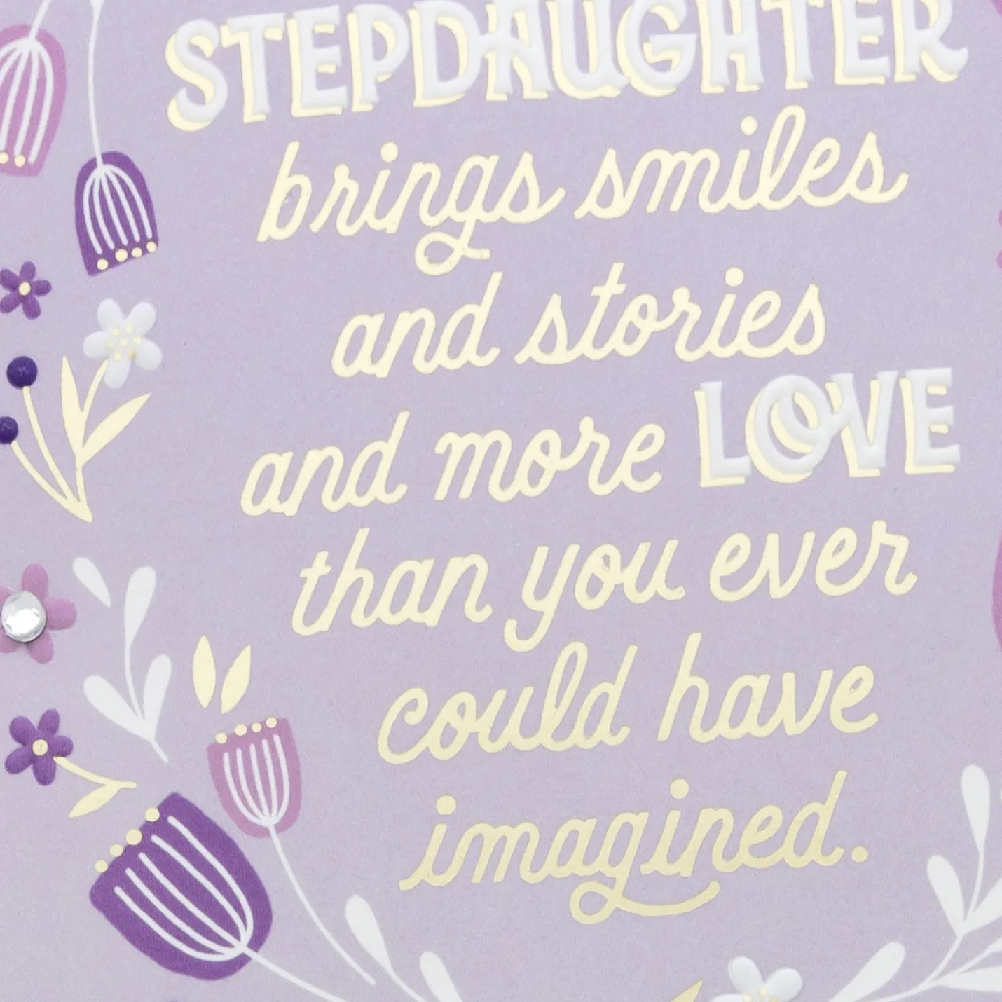 Celebrating the Love That Makes Us Family Birthday Card for Stepdaughter