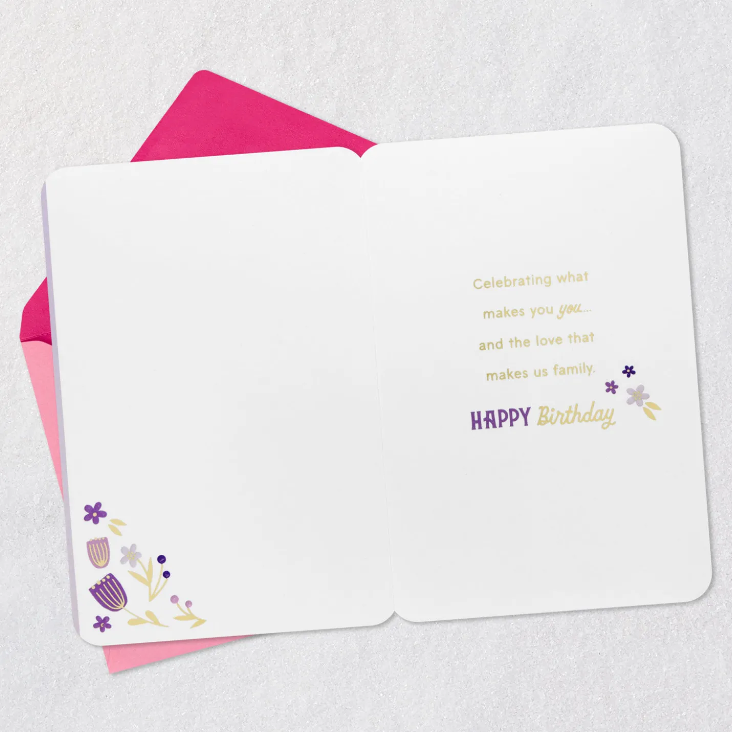 Celebrating the Love That Makes Us Family Birthday Card for Stepdaughter