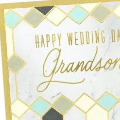 Celebrating This Beautiful New Chapter Wedding Card for Grandson