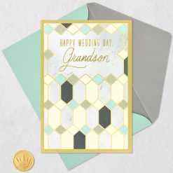 Celebrating This Beautiful New Chapter Wedding Card for Grandson