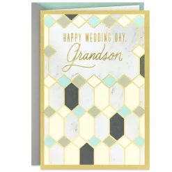 Celebrating This Beautiful New Chapter Wedding Card for Grandson