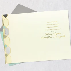 Celebrating This Beautiful New Chapter Wedding Card for Grandson