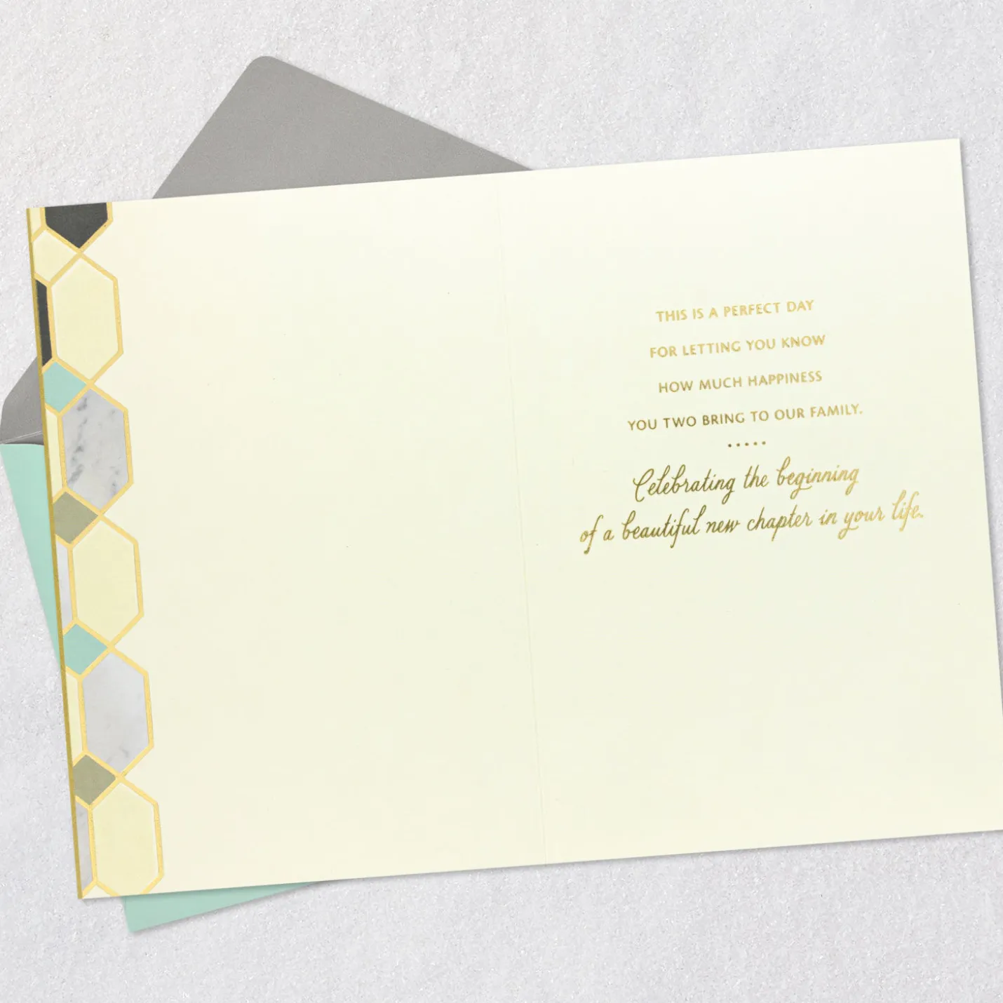 Celebrating This Beautiful New Chapter Wedding Card for Grandson