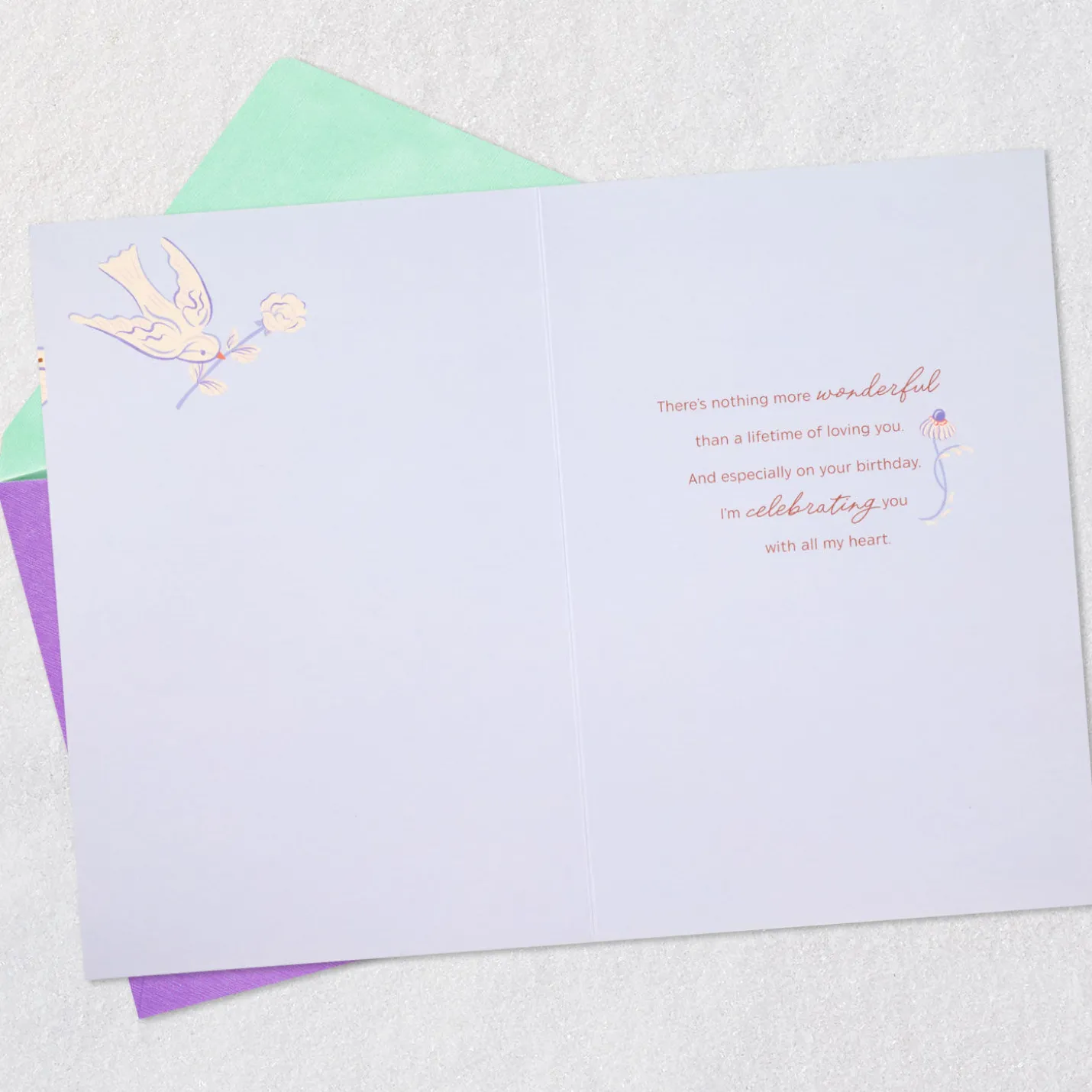Celebrating You and a Lifetime of Love Romantic Birthday Card for Wife