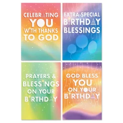 Celebrating You Assorted Religious Birthday Cards, Box of 12