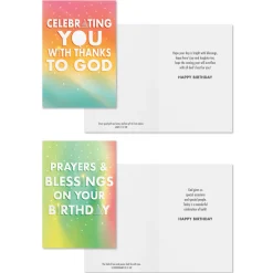 Celebrating You Assorted Religious Birthday Cards, Box of 12