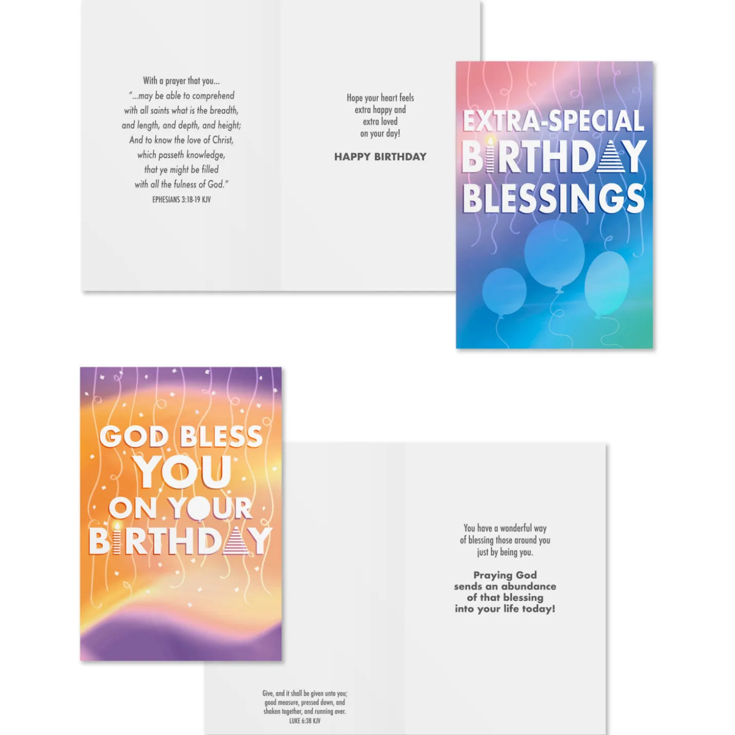 Celebrating You Assorted Religious Birthday Cards, Box of 12