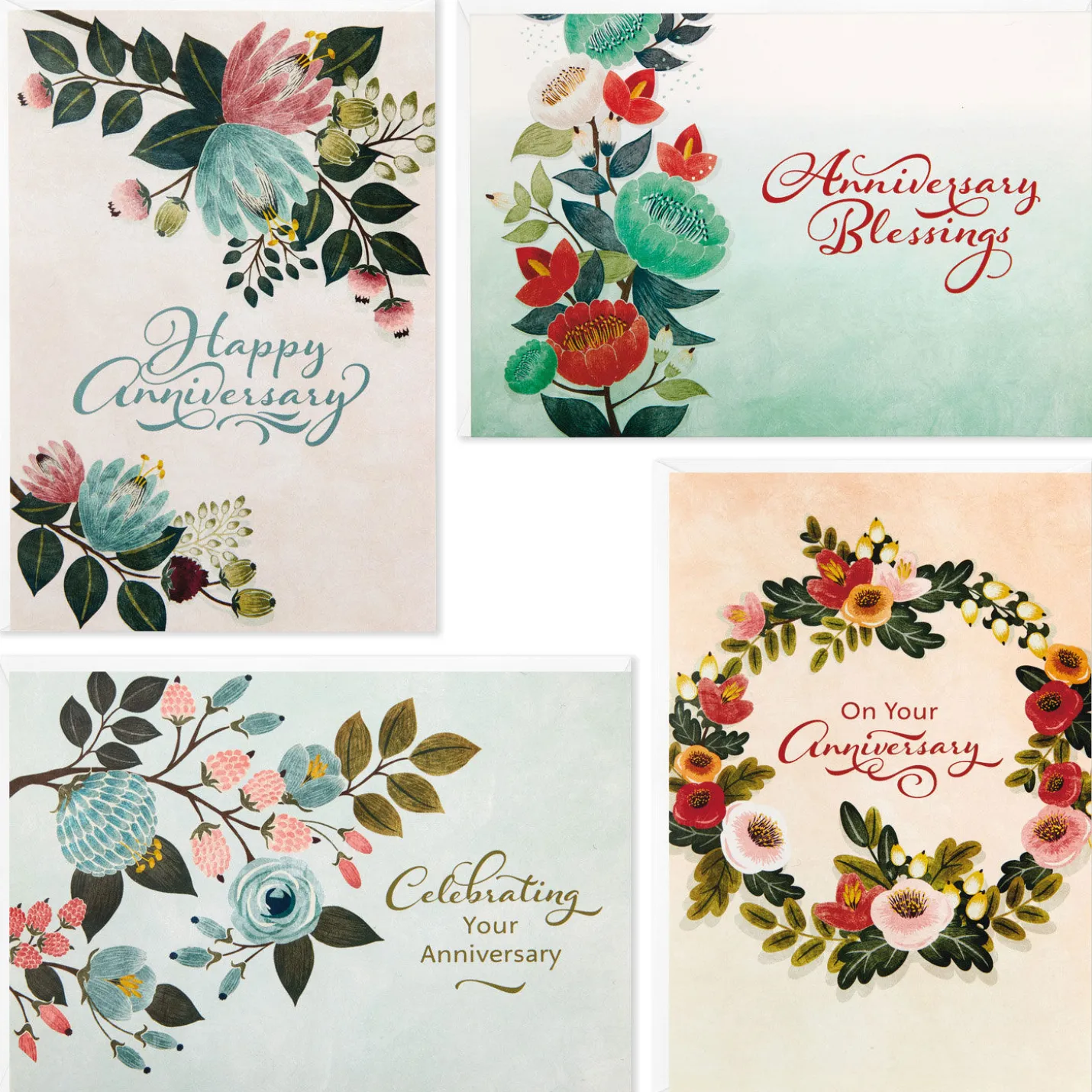 Celebrating You Assorted Religious Anniversary Cards, Box of 12