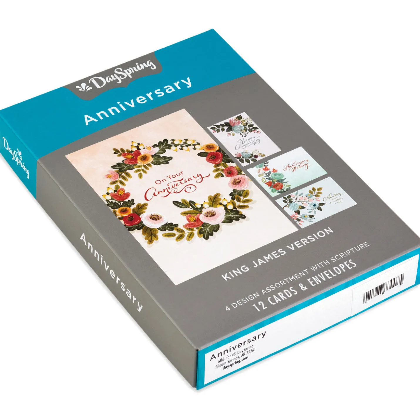 Celebrating You Assorted Religious Anniversary Cards, Box of 12