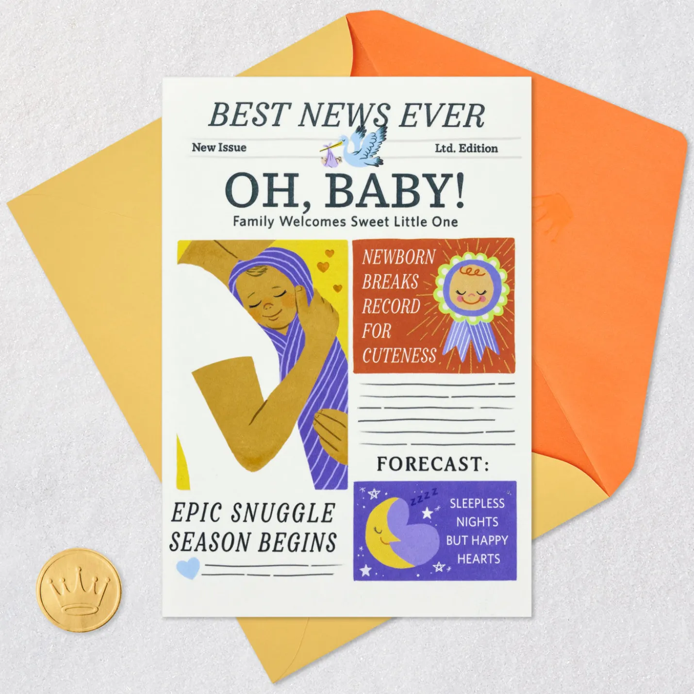 Celebrating Your Awww-mazing News New Baby Card