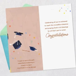 Celebrating You Religious Money Holder Graduation Card