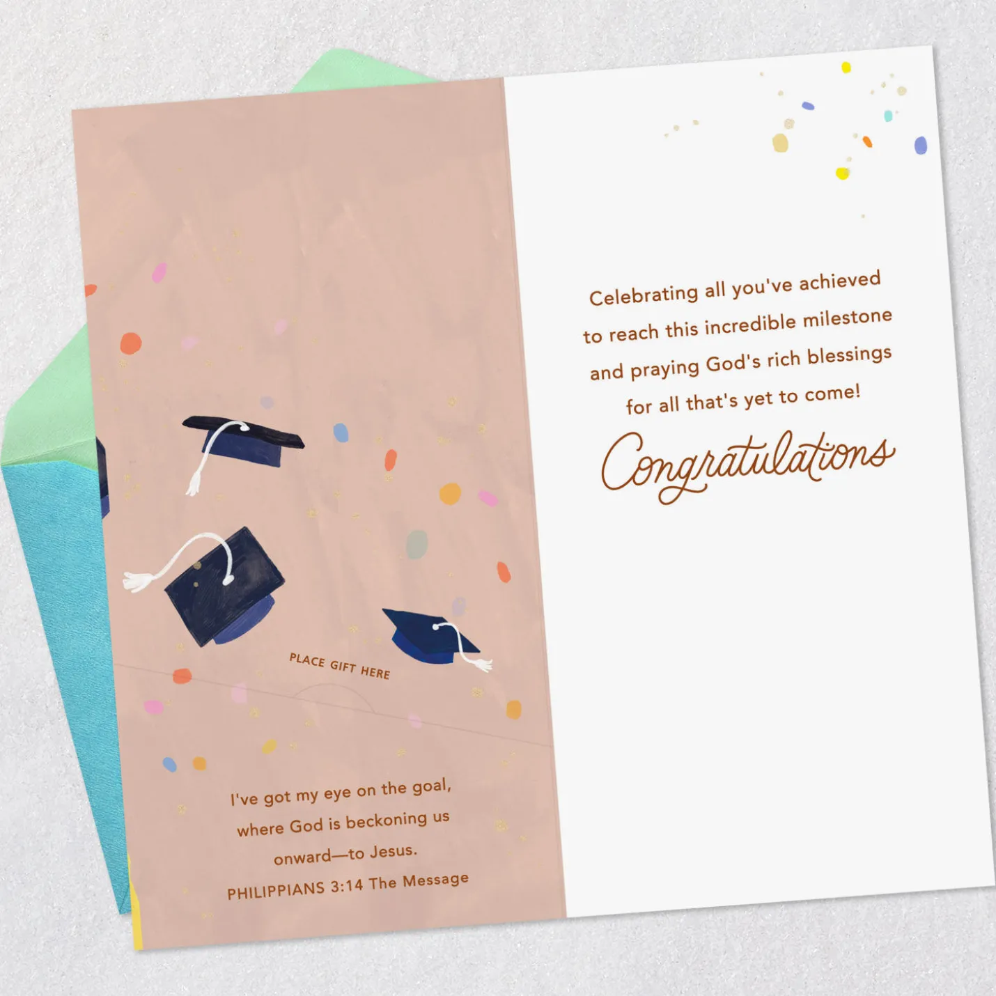 Celebrating You Religious Money Holder Graduation Card