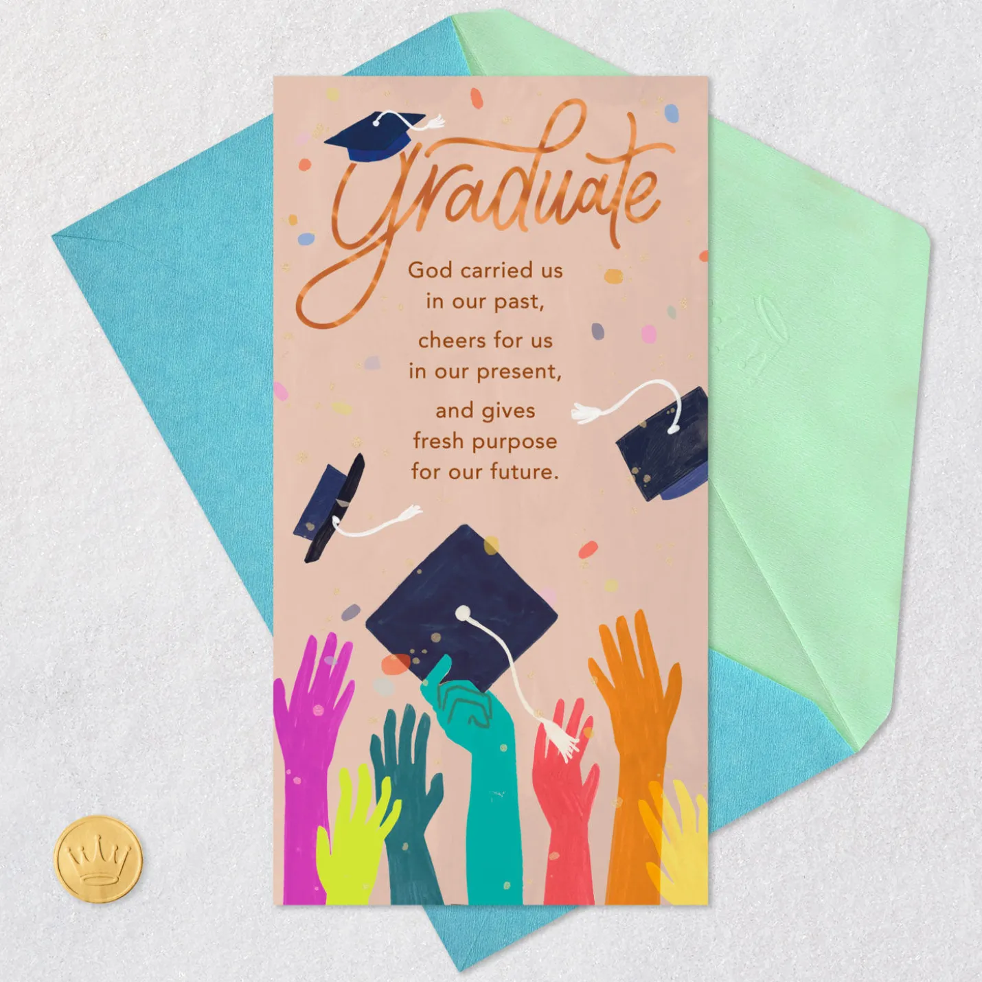 Celebrating You Religious Money Holder Graduation Card