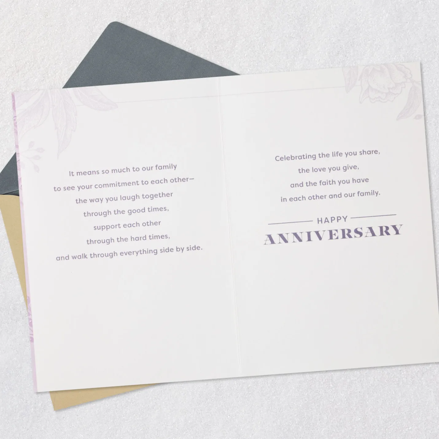 Celebrating Your Firm Foundation Anniversary Card for Couple