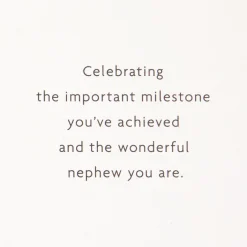 Celebrating Your Important Milestone Graduation Card for Nephew