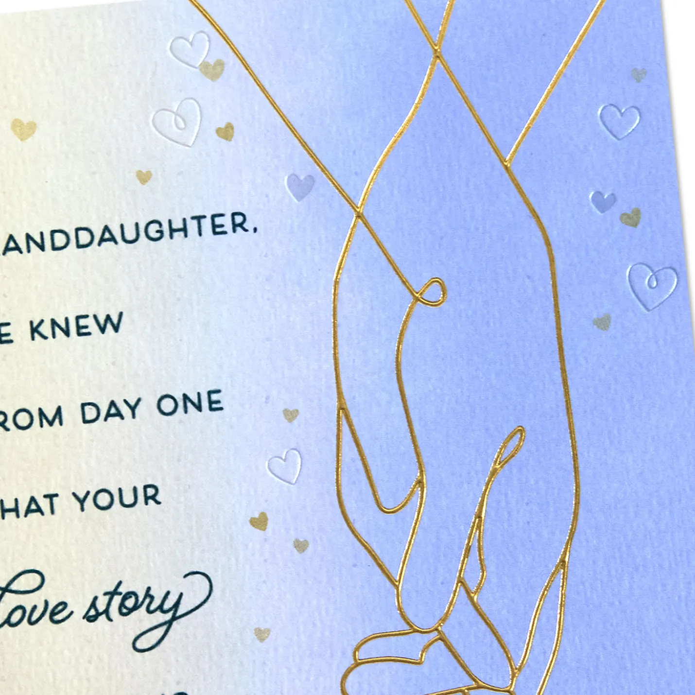 Celebrating Your Love Story Anniversary Card for Granddaughter and Spouse