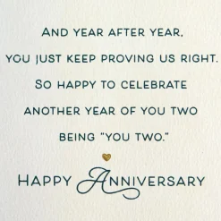 Celebrating Your Love Story Anniversary Card for Granddaughter and Spouse