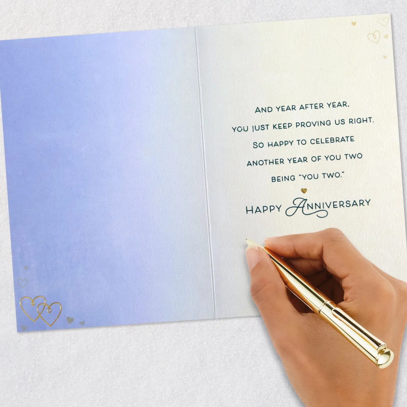 Celebrating Your Love Story Anniversary Card for Granddaughter and Spouse