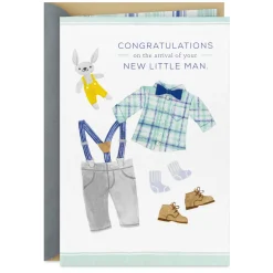 Celebrating Your New Little Man New Baby Boy Card