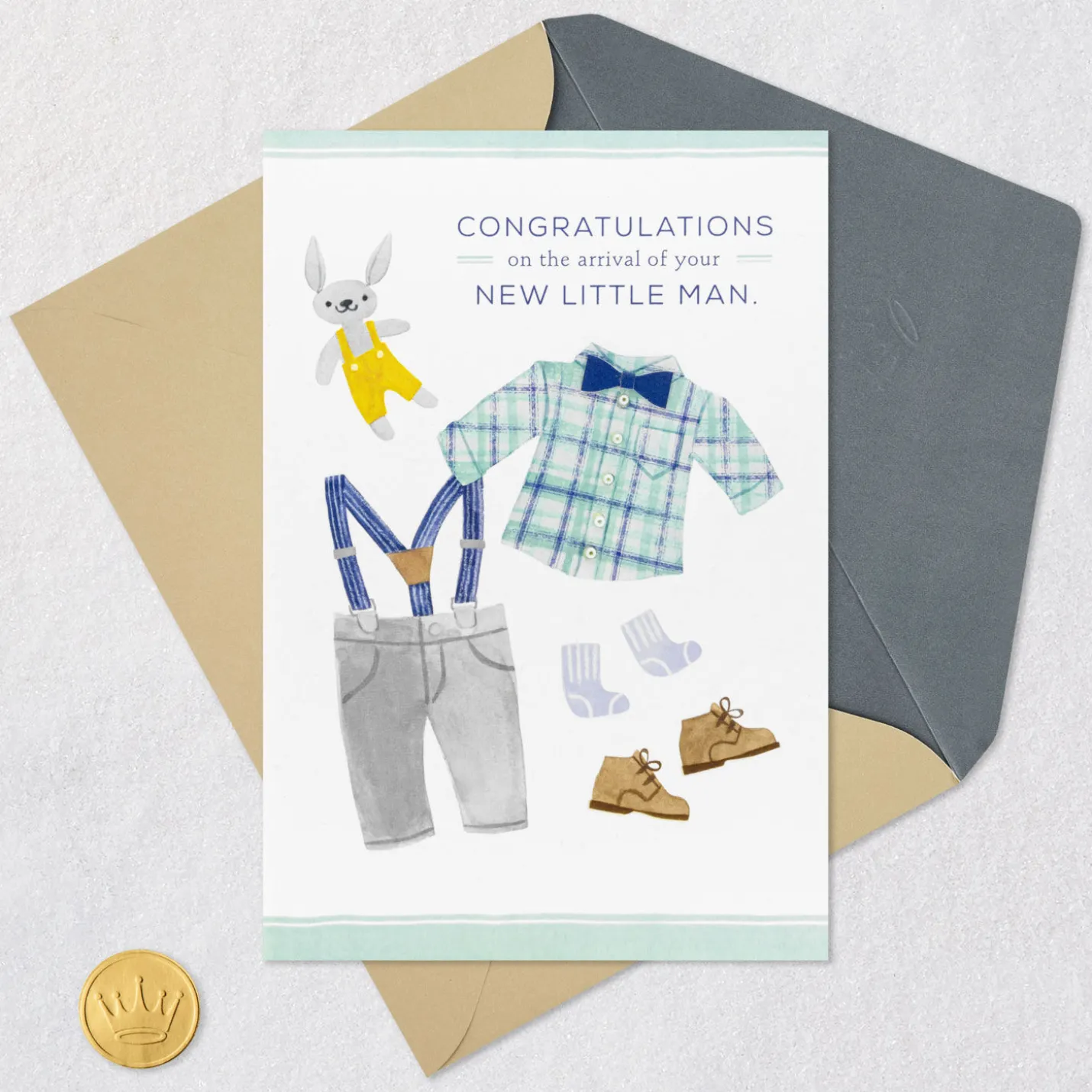 Celebrating Your New Little Man New Baby Boy Card