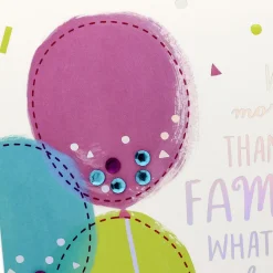 Celebrating You Sequin Balloons Birthday Card for Family