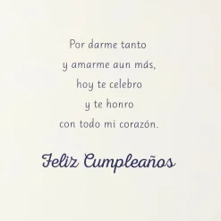 Celebrating You Spanish-Language Birthday Card for Mom