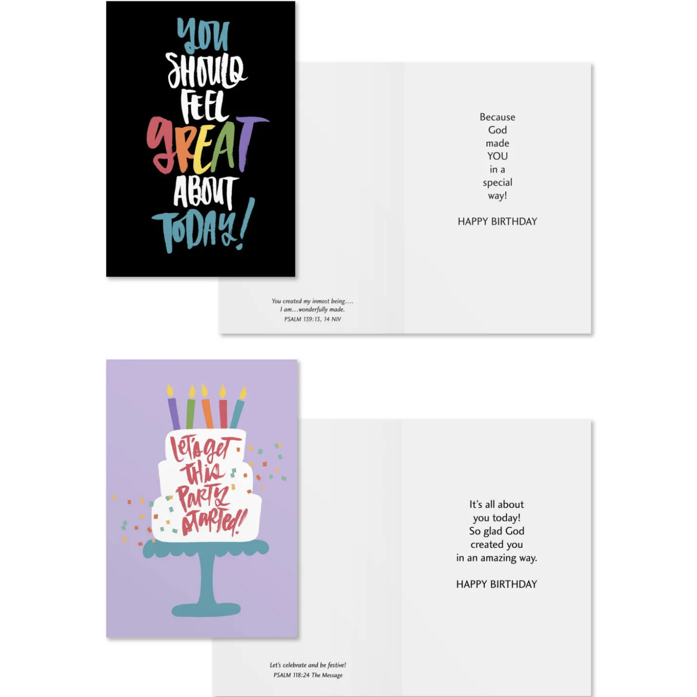 Celebrating You Today Assorted Religious Birthday Cards, Box of 12