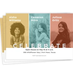 Celebratory Color Blocks Graduation Invitation
