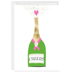 Champagne Cheers Custom Congratulations Card